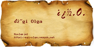 Égi Olga névjegykártya