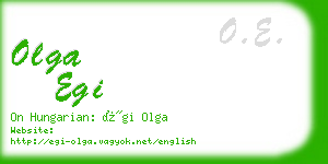 olga egi business card